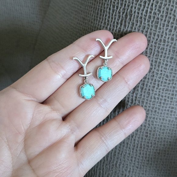 Yellow💛 Rose🌹 By Kendra Scott x Yellowstone🐂 "Dutton" Drop Earrings - NWT - Picture 10 of 16